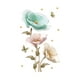 thumbnail image 1 of Calcomanía de pared con flores de orquídeas, pegatina de pared con flores elegantes, pegatina de planta para pared para sala de juegos, decoración de, 1 of 8