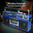 thumbnail image 4 of Supersonic SC-3201BT 4 Band Radio & Cassette Player Boombox, Bluetooth Speaker, AM/FM/SW Radio with MP3 Playback, 4 of 6