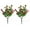 2 red flowers, variant on Danolapsi 23.6" Artificial Topiary Flower with Ground Spike Set of 2,Artificial Topiary Ball Trees with Rose Flowers, PE Fake Plants with Metal Stakes for Indoor and Outdoor Decor
