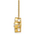 thumbnail image 2 of 14K Yellow Gold necklace Cable with pendant Diamond, Lab Grown Round White 25 in 1 mm 18, 2 of 2