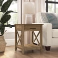 thumbnail image 2 of Bush Furniture Key West Petite Table d'Appoint avec Rangement / Étagère d'Accent Style Ferme Moderne pour Salon en Pin Récupéré, 2 of 5