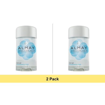 Almay Anti-Perspirant Deodorant Fragrance Free Clear Gel 2.25 oz - 2 Pack