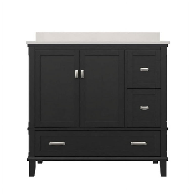 DHP Otum 36 Inch Bathroom Vanity with Sink, Black - Walmart.com