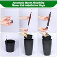 thumbnail image 4 of Qinaqin 22" Alto Redondo Planter Set de 2 Self cm Anchoatering Pots para Indoor Plants Grande Flower Pot Outdoor con Built-in Profundidadrainage y a Anchoater Level Monitor Patio, 4 of 8