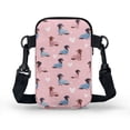 thumbnail image 2 of HELLHERO Heart-Shaped Dachshund Pattern Crossbody Sling Bags 2 Zippers Polyester Adult 4.33x1.97x7.09 for Outdoor Daily Use, 2 of 7