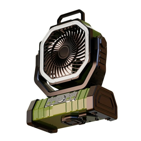 

InsCrazy Small Fan Portable Fan Camping Outdoor Fan Light Household Fan Power Bank LED Light Hook Camping Fan
