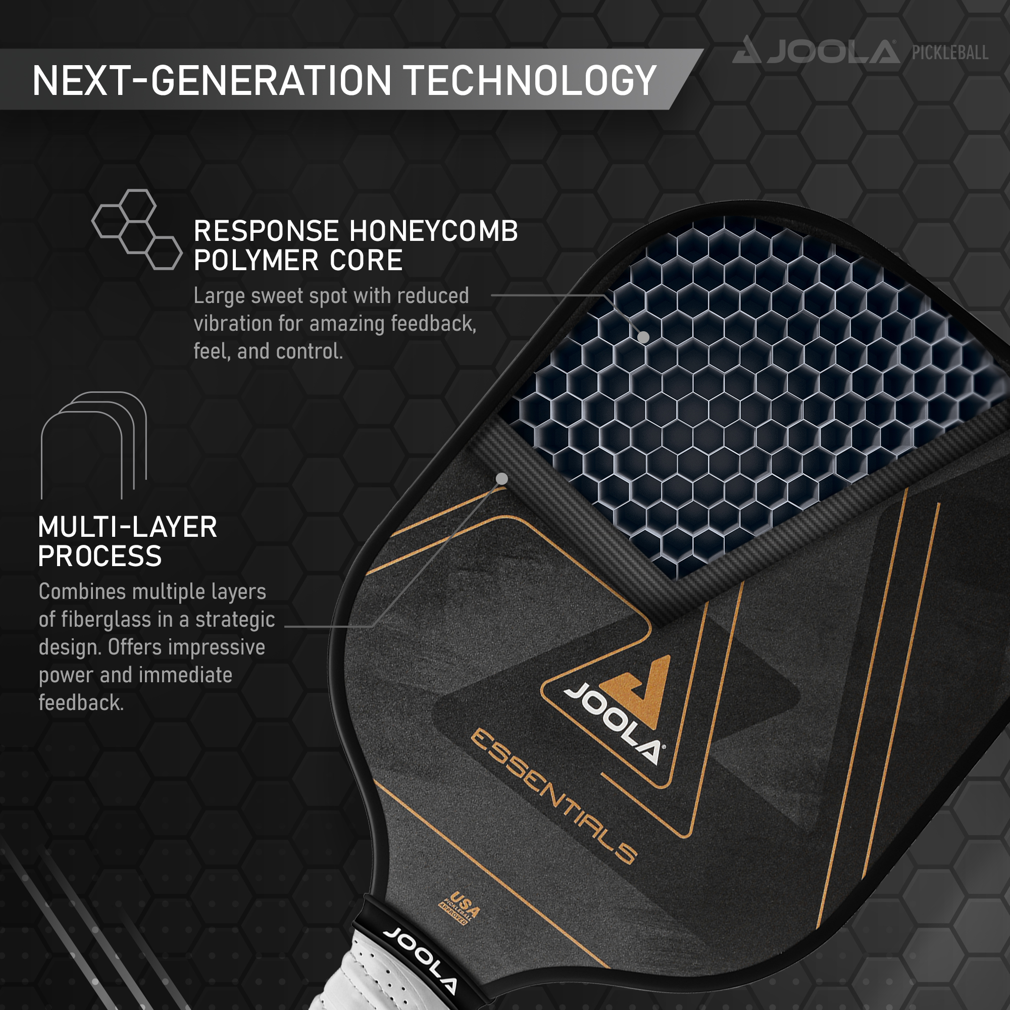 JOOLA Essentials Pickleball Paddle, Fiberglass photo 6