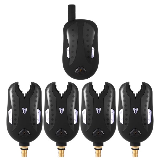 Lixada Digital Wireless Fishing Alarm Alarmas de mordida de pesca Set Receptor de pesca Kit de alerta de sonido Led Indicador de alarma con estuche portátil Lixada Alarma de mordedura de