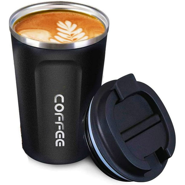 Mug Isotherme Tasse Thermos Café Thé à emporter Double Paroi Acier  Inoxydable Tasse de Voyage Chaud Froid 380ml 13 oz 