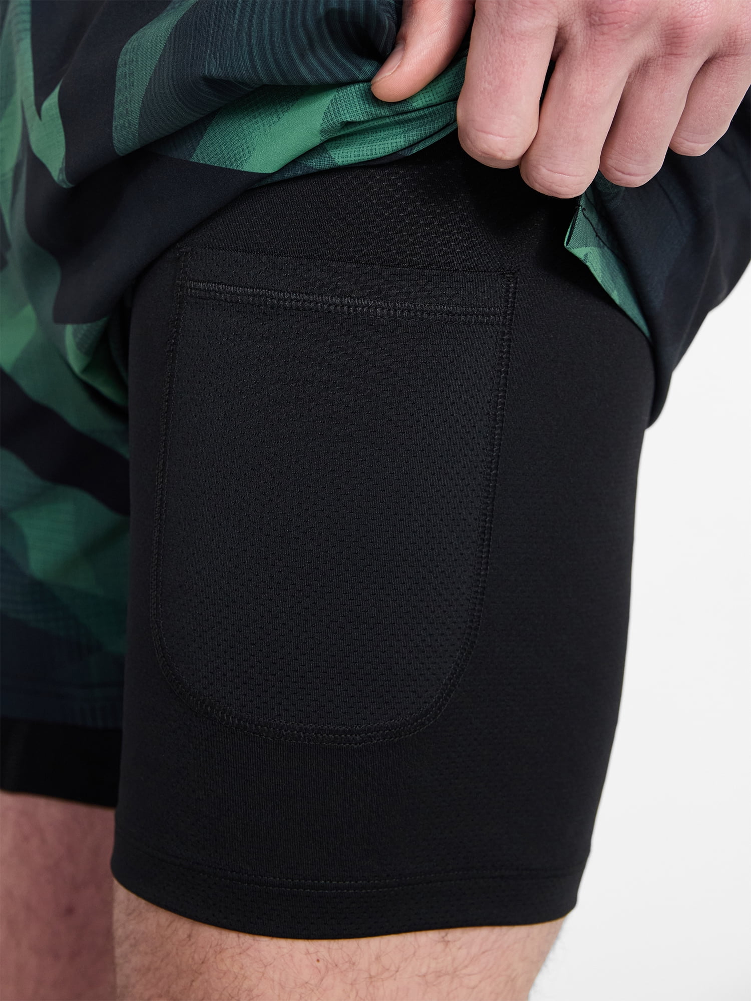 Athletic Works Men's and Big Men's 2 in 1 Gym Shorts with Liner, 6" & 8" Inseams, Sizes S-3XL