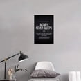 thumbnail image 4 of Money Never Sleeps Motivational Wall Art Inspiring Painting Prints on Canvas Inspirational Entrepreneur Quotes Posters Inspiration Decorations Artwork for Office Home 12x18, 4 of 6
