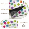 thumbnail image 6 of Polka Dots Round Area Rug 4Ft Washable Circle Rugs for Bedroom Dining Room, Children's Day Colorful Watercolor Abstract Non-Slip Carpet Floor Mats Indoor Outdoor Carpet Runner Aesthetic Home Decor, 6 of 8