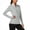 Gray, variant on Fnooota Womens Sun Protection Shirts with Zipper, Summer Outdoor Stand-up Collar Long Sleeve Rash Guard Shirts Gray Size S-2XL