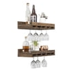 thumbnail image 4 of Unbranded Home LLC Rustic Luxe Stemware Wall Mounted Wine Rack Shelves, Set of 2 24 in. - Dark Brown, 4 of 4