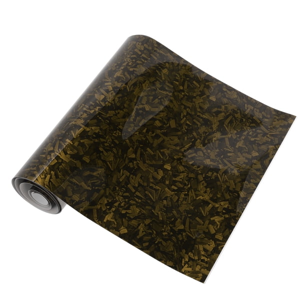 Película Protectora de Envoltura de Carro de Fibra de Carbono Amarillo Brillante Única Bargains 118.1ftx11.8ft Cubierta de Vinilo Interior Exterior 5.5mil PET 1 Pc Universal