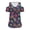Colorful Palm Tree, variant on Hunting Camo Flame Print Womens Cold Shoulder T-Shirt Short Sleeve Tshirts V Neck Summer Tee Tops Sexy Casual for Travel Dating Soft Lightweight XL