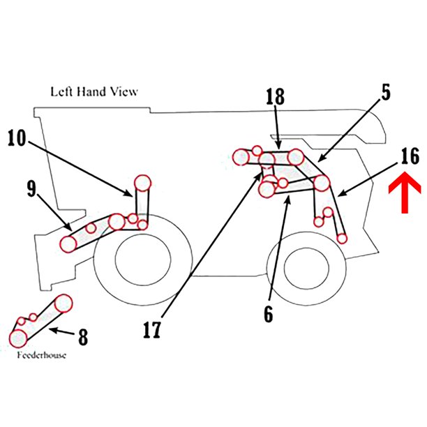 H235564 New Straw Chopper Belt For John Deere 9560 9570 9660 96709770