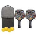 thumbnail image 4 of Pickleball Paddle Set, Paddle 4 Balls Portable Fiberglass Rackets, , and Carry Bag Comfort Grip, Pickleball Rackets, 4 of 7