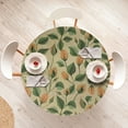 thumbnail image 4 of Ambesonne Tulips Fitted Round Tablecloth, Wild Boho Leaves Print Art, 40"- 44" Diameter, Fern Green Avocado Green, 4 of 5