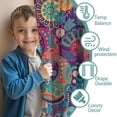 thumbnail image 3 of Blackout Kids Curtains,Purple Pioneer Flower and Paisley Pattern Childrens Insulated Curtains Set Of 2,Bedroom Essentials,Toddler Room Decor 42x54in(106x137cm), 3 of 5