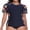 White, variant on Charmo Color Blocked Swimsuit Tops for Womens Sun Protection UPF 50+ Rash Guard Quick Dry Running Swim Shirts