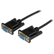 StarTech.com 2m Black DB9 RS232 Serial Null Modem Cable F/F - DB9 Female to Female - 9 pin RS232 Null Modem Cable - 2 meter, Black