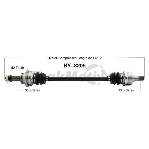 CV Axle Shaft Fits select: 2007-2009 HYUNDAI SANTA FE