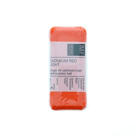 UPC: 0836943001503 | R&F Handmade Paints Encaustic Paint Cake  104ml  Cadmium Red Light