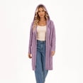 thumbnail image 5 of Naotn Hooded Cardigan for Women Fashion Casual Solid Color Cable‑Knit Open‑Front Long Sleeve Sweater Tops, 5 of 8