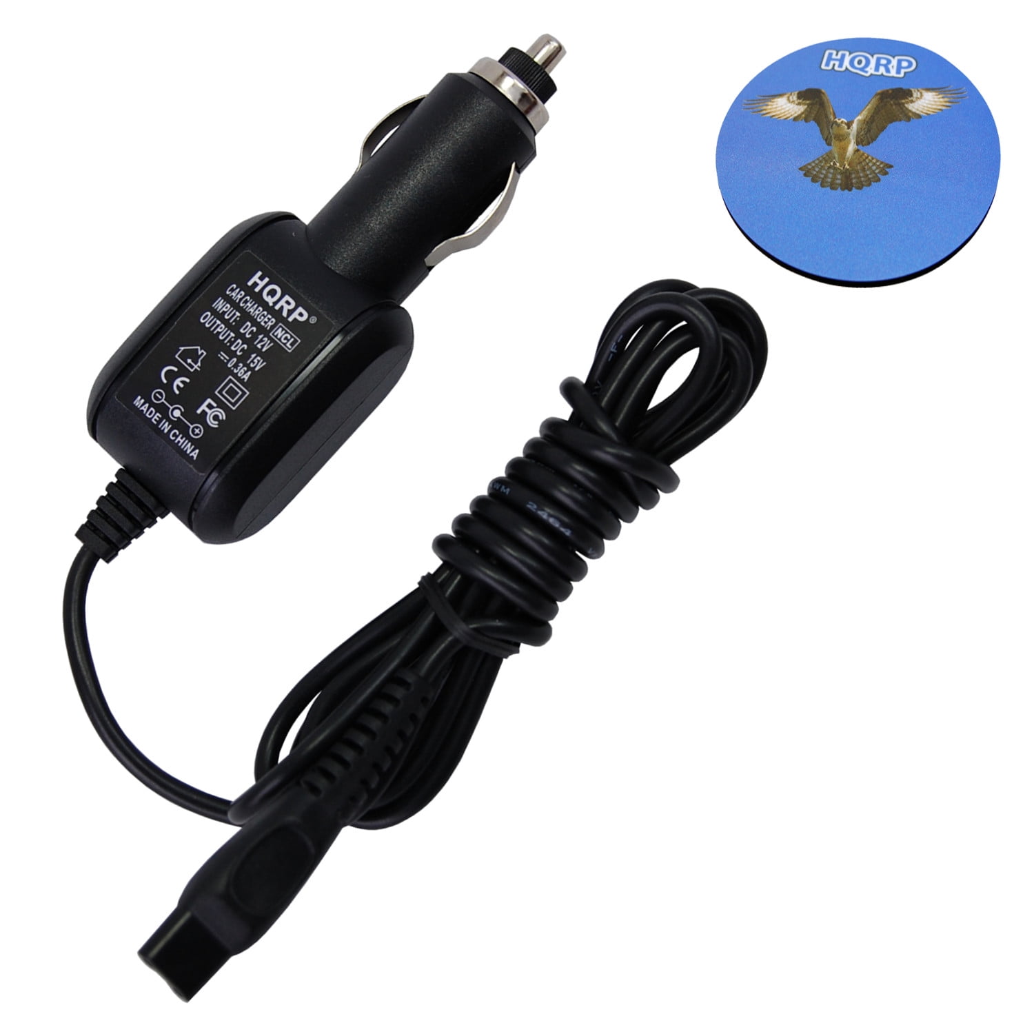 HQRP Car Charger DC Adapter Power Cord for Philips Norelco 7315XL