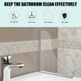 thumbnail image 3 of ABCISI Clear Acrylic Shower Splash Guard, 2 Pack with Tapes, Keep Water in Shower & Floors Dry, 3 of 7
