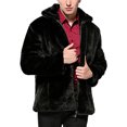 thumbnail image 1 of Awdenio Men Solid Casual Turndown Collar Faux Cardigan Zipper Winter Jacket Coats, 1 of 4