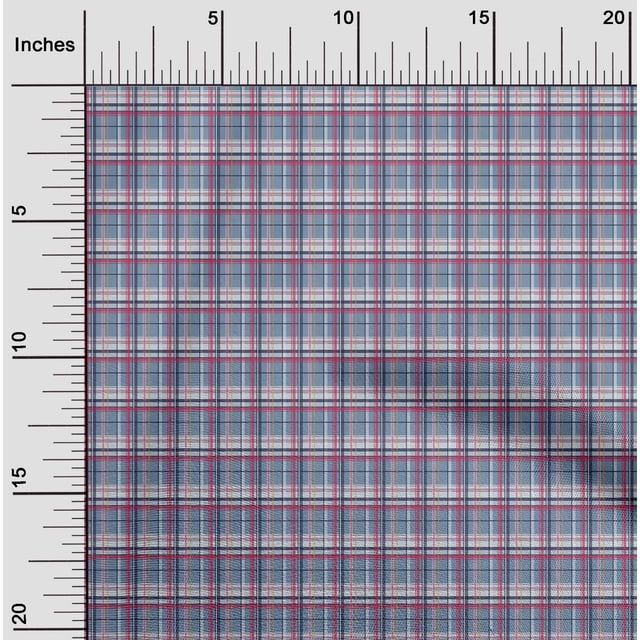 oneOone Polyester Lycra Fabric Madras Check Print Sewing Fabric BTY 56 Inch Wide