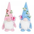 thumbnail image 4 of Jlong 2PCS Spring Flowers Gnome Easter Gnomes Gift for Girlfriend Wife Mother Daughter Lover Handmade Shelf Tomte Swedish Nisse Scandinavian Gnomes Plush Elf Dwarf Home Decoration, 4 of 8