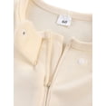 thumbnail image 4 of Faithtur Solid Color Romper, Long Sleeve Round Neck Zip-up Footed Jumpsuit, 4 of 7