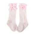 thumbnail image 2 of MSJUHEG Ankle Socks,Pilates Socks,Non Slip Socks,Yoga Socks,Grip Socks,Kids Bow Big High Socks Cotton Lace Kids Girls Soft Toddlers Knee Baby Long Socks Pink One Size, 2 of 2