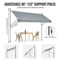 thumbnail image 3 of VEVOR 138x47" Patio Awning Retractable Awning Sunshade Shelter with Crank Handle, 3 of 10