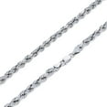 thumbnail image 6 of Nuragold 10k White Gold 4mm Rope Chain Diamond Cut Bracelet (7"-9") Italian Jewelry for Men & Women, 6 of 11