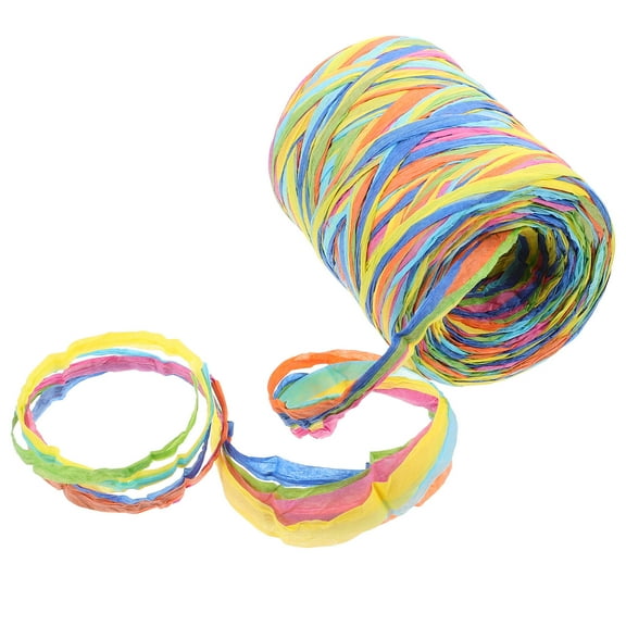 Hytrove Natural Raffia Ribbon Paper Craft Ribbon 1 Roll Multi Colored