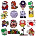 thumbnail image 1 of Broches esmaltados con forma de Mario, divertidos juegos japoneses, bonitos broches, prendedores de solapa, mochilas, accesorios de joyería de moda, 1 of 5
