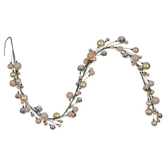 Vickerman N250138 6 ft. Champagne Ball Branch Garland - 1-2 in.