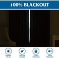 thumbnail image 4 of Faux Silk Blackout Curtains - 2-Panel Sets of 54x95 Room Darkening Black Out Curtains for Bedroom - Durable Thermal Insulated, Sun and Sound Blocking Dark Window Curtain - FS3, 95", Black, 4 of 4