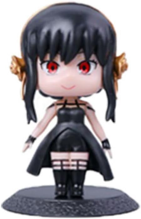 Newly Lloyd Forger Figure Anya Figure Yor Breccia Figure Six Q Version Standing Anime Figures 10cm/3.9inch Anime Statue Desktop Decor Gifts (A)