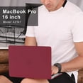 thumbnail image 3 of Mosiso 4 in 1 Macbook Pro 16 Inch Case 2020 2019 Release A2141,Hard Shell Case Cover for MacBook Pro 16’’ with Touch Bar&Touch ID, Wine Red, 3 of 6