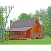 The House Designers: THD-7908 Builder-Ready Blueprints to Build a Country Log House Plan with Crawl Space Foundation (5 Printed Sets)