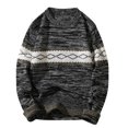 thumbnail image 1 of Sweaters For Men Male Autumn And Winter Wool Sweater Round Neck Pullover Color Warm Matching Bottoming Shirt All Matching Low Neck Top, 1 of 5