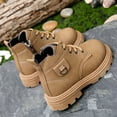 thumbnail image 4 of Mepaouo Boys Girls Ankle Boots Kids Lace up Combat Work Booties Waterproof Toddler Outdoor Shoes Khaki 10, 4 of 7