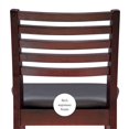 thumbnail image 4 of Linon Triena Wood Ladder Back Faux Leather Seat 25" Counter Stool in Merlot, 4 of 15