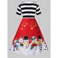 thumbnail image 2 of Además del muñeco de tamaño de impresión de Navidad en forma y vestido de la llamarada de la vendimia Rosegal Suéteres Cárdigans, 2 of 5