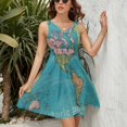thumbnail image 3 of WORLD MAP Print, World Chart Sleeveless Dress Women Summer Evening Dresses Ladies Sundress, 3 of 7